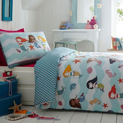 Butterfly Home by Matthew Williamson Designer girl's blue mermaid bedding set